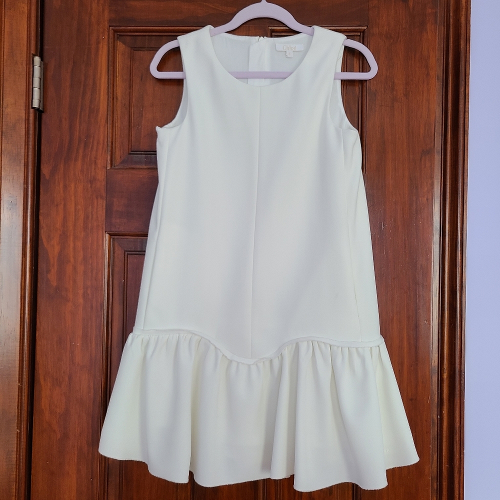 Authentic Chloe Short White Sleeveless Dress